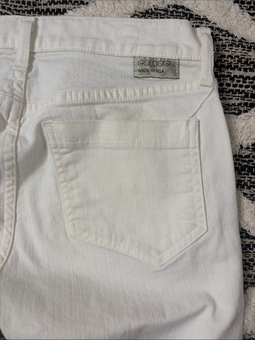 Goldsign by J CrewWhite Straight-Leg Women's Jeans size 8/10 mid rise - Picture 6 of 6